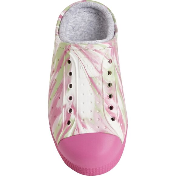 NATIVE Unisex Jefferson French Terry Clogs Slip-Ons Youth Size J6 Pink Green - Picture 2 of 5